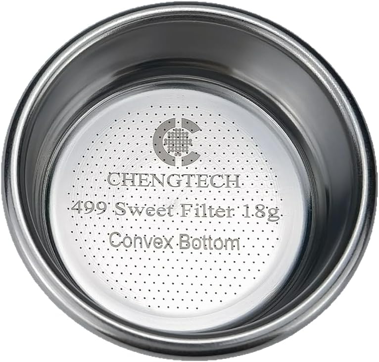 Chengtech Stainless Steel Coffee Filter,499 Sweet Espresso Filter Basket Convex Bottom 54mm Compatible with BREV 820/840/870/875/878/879/880/450/550 - Image 1